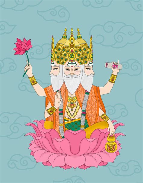 Guru Brahma By Katja Alekseeva On Deviantart God Illustrations God Art Design Art Drawing