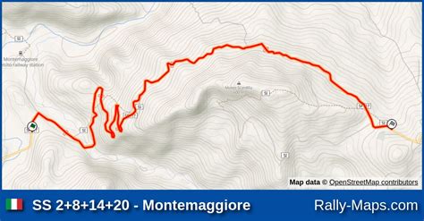 Ss 281420 Montemaggiore Stage Map Targa Florio Rally