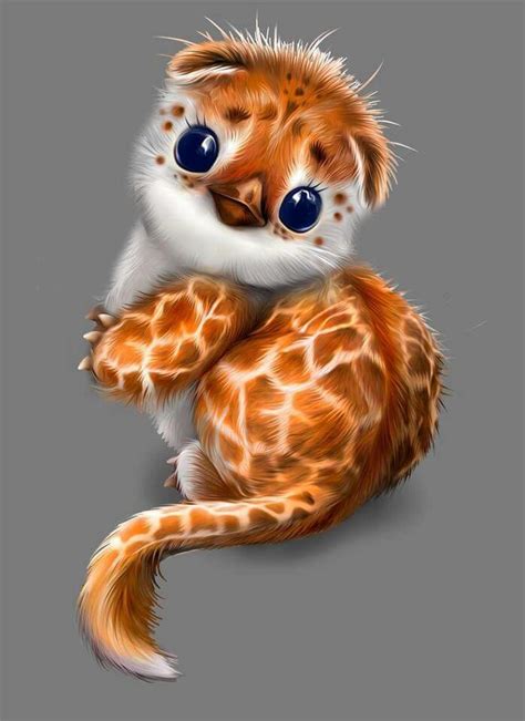 Pin By Sara Brown On براءة Animal Drawings Cute Fantasy Creatures