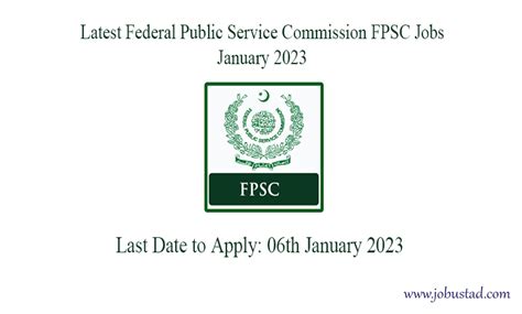 Latest Jobs In FPSC January 2023 Federal Public Service Commission Jobs