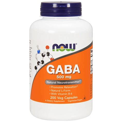 NOW Foods GABA 500 Mg 200 Veg Caps Swanson Health Products