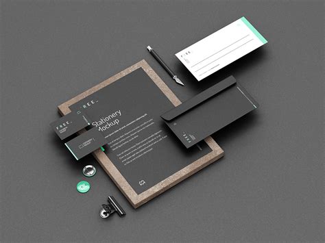 Free Stationery Mockup Mockups Design