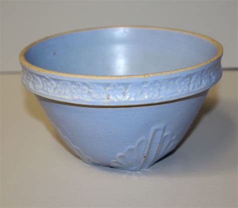 Bargain John S Antiques Antique Blue Stoneware Crock Bowl With