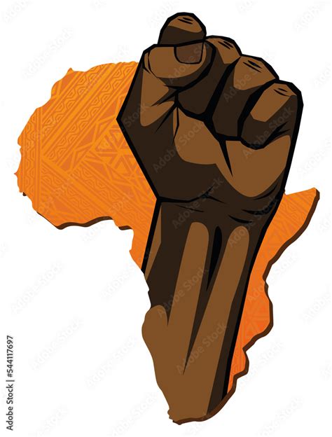 Black Awareness Day Clenched Fist Raised In The Air Symbol Of