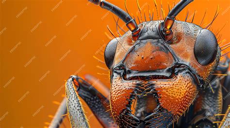 Premium Photo | Amazing close up of an ants head You can see the details of the compound eyes ...