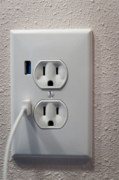 Plug In Electrical Outlet With Usb Port