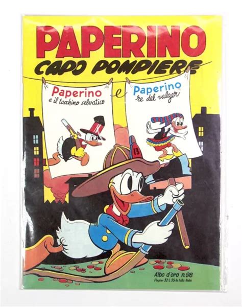 PAPERINO CAPO POMPIERE Fumetto Disney Topolino Albo D Oro N 98 Nuovo