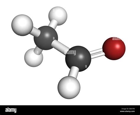 Acetaldehyde (ethanal) molecule, chemical structure Stock Photo - Alamy