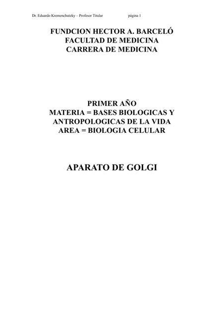 Biología Parte 5 Aparato de Golgidoc PDF GMVALE uDocz