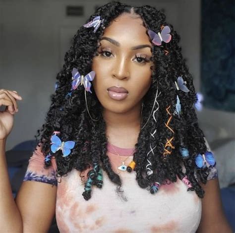 Butterfly Locs With Butterfly Clips Black Hair Tribe