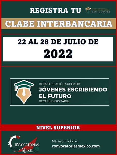 Registra tu CLABE INTERBANCARIA para cobrar la Beca Jóvenes