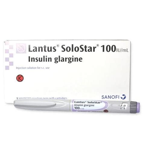 Lantus Solostar Insulin Glargine Injection Iu Ml Ml Ct