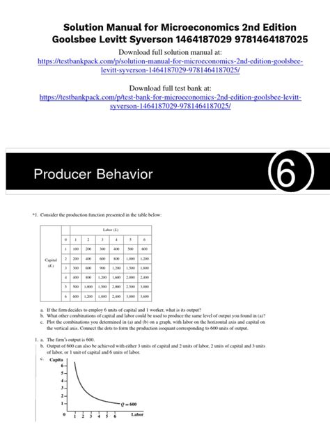 Microeconomics 2nd Edition Goolsbee Solutions Manual Download | PDF ...