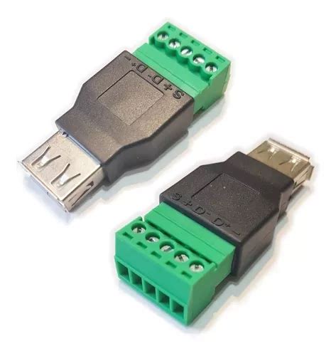 Conector Ficha Usb Hembra Tipo A A Tornillo Para Armar