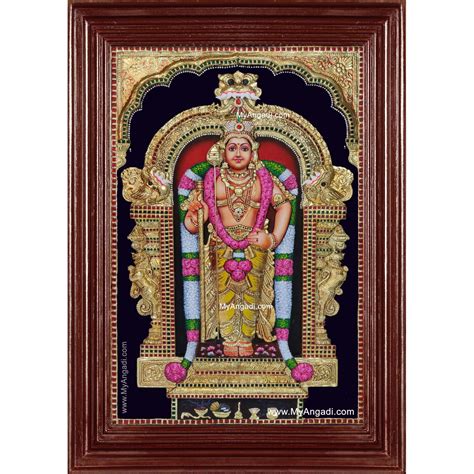 Murugan D Embossed Tanjore Painting Murugan D Embossed Tanjore