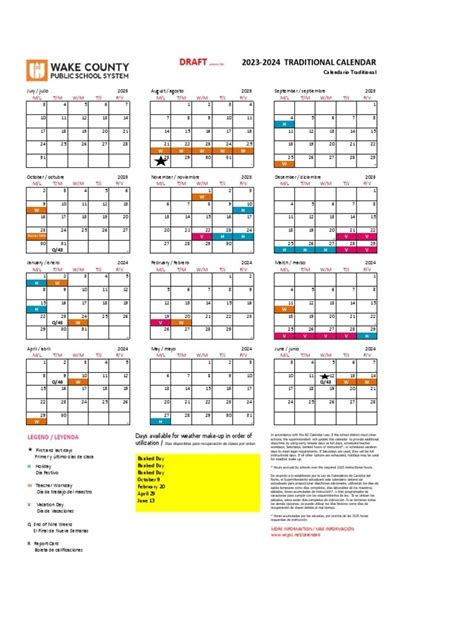 Wake County Schools Traditional Calendar 2024 - August 2024 Calendar