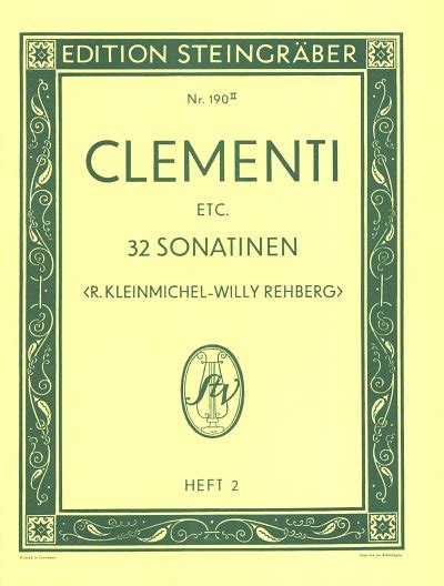 Sonatinen Rondos Und Vortragsst Cke Band Von Muzio Clementi Im