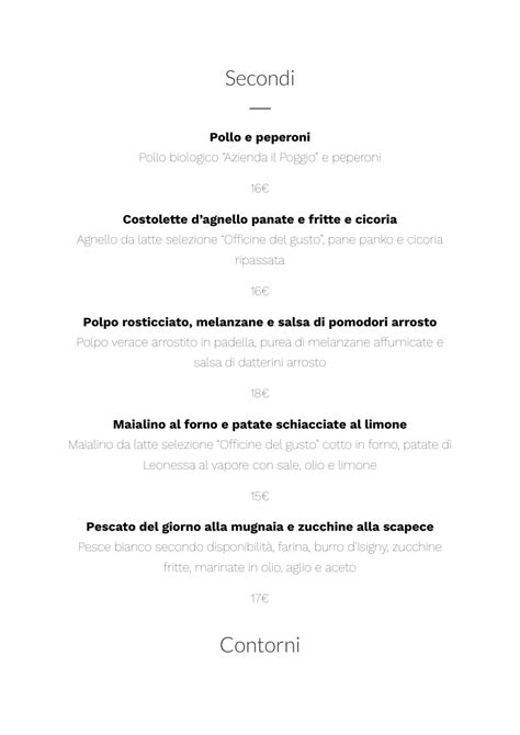 Carte Et Menus Bianca Trattoria Rome Thefork