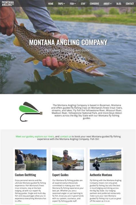 Montana Angling Web Design For Montana Fly Fishing Guides