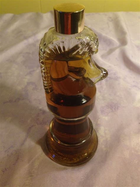 Hai Karate Chess Piece After Shave Clear Glass Bottle Altered