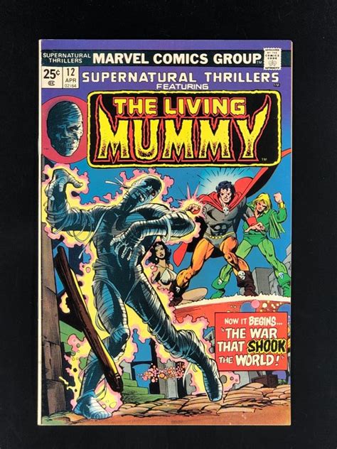 Supernatural Thrillers 12 1975 VF Living Mummy N Kantu Odin MVS