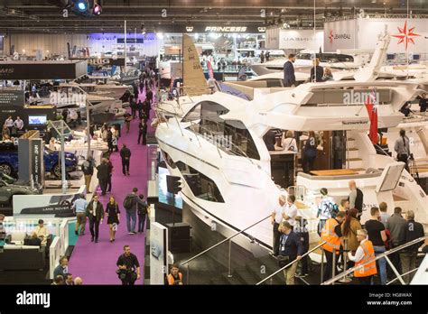 A General View Of The London Boat Show At The Excel Centre In London