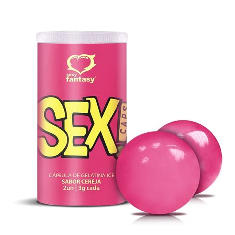 Sex Caps Bolinha Funcional Beijável Cereja Ice 6 g Sexy Fantasy Vega Love