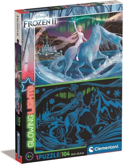 Clementoni Puzzel Stukjes Glowing Frozen Kinderpuzzels