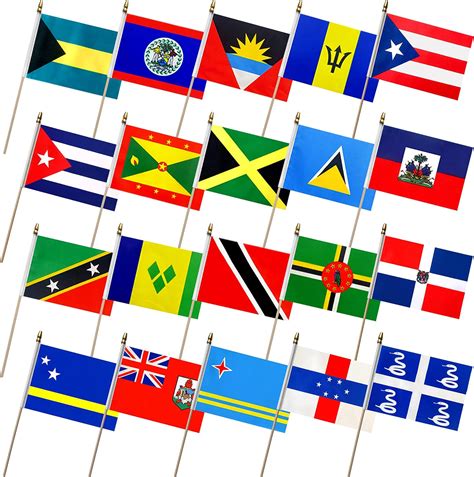 Lovevc Banderas Del Caribe De Los 20 Países En Palo De