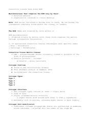 Lecture 7 MICR 3230 Pdf Connective Tissues Have Bulky ECM