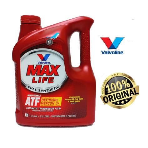 VALVOLINE Maxlife ATF Full Synthetic Transmission Fluid 3 78Liters