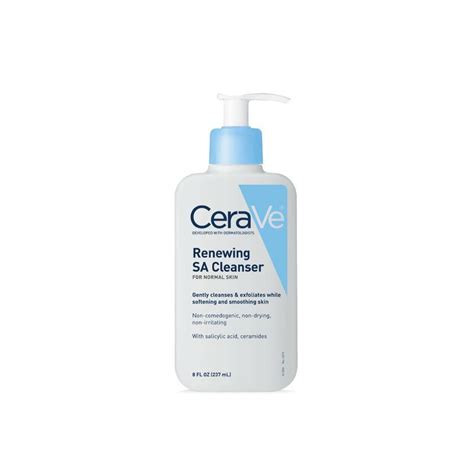 Cerave Face Renewing Sa Cleanser Salicylic Acid Cleanser Unscented