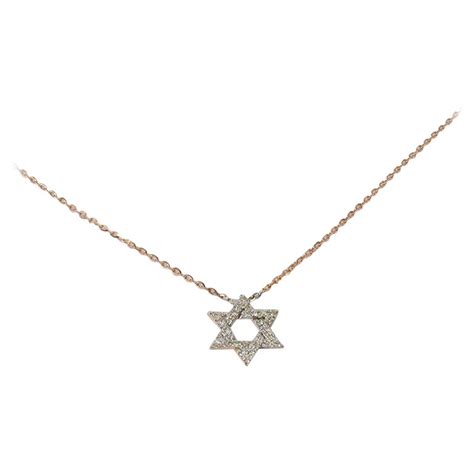 14k Gold Diamond Star Charm Necklace Pave Diamond Star Necklace For ...