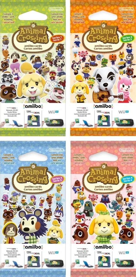 Nintendo Animal Crossing Amiibo Cards Series 1 4 4 Pack