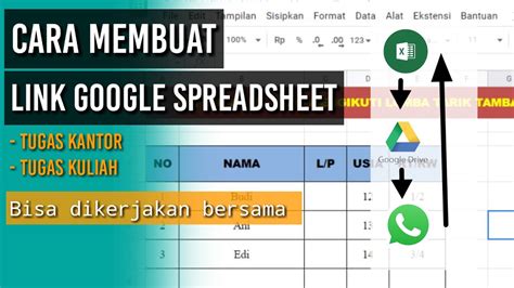 Cara Membuat Link Spreadsheet Excel Online Dengan Mudah YouTube