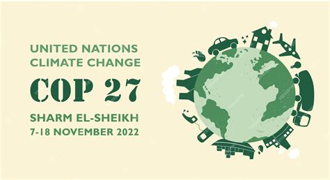 Premium Vector Cop 27 In Sharm El Sheikh Egypt United Nations Climate