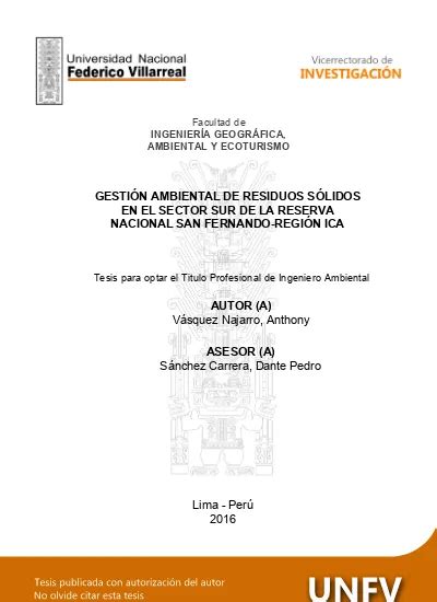 Gestión ambiental de residuos sólidos en el sector sur de la Reserva