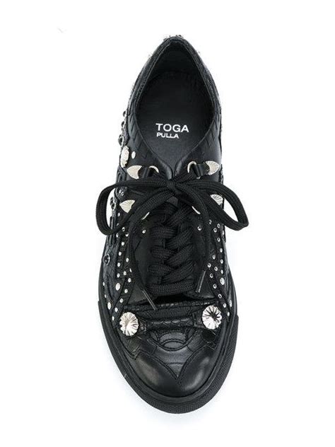 Toga Studded Embossed Sneakers | ModeSens