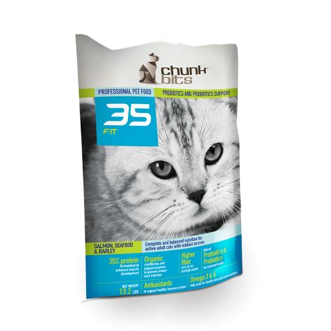 Chunkbits Fit 35 Salmon Seafood And Barley Cat Food Petstacy