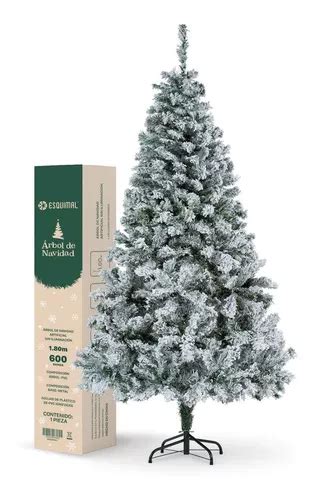 Árbol Navidad Artificial Pino Nevado 1 8m Esquimal Color Verde Nevado