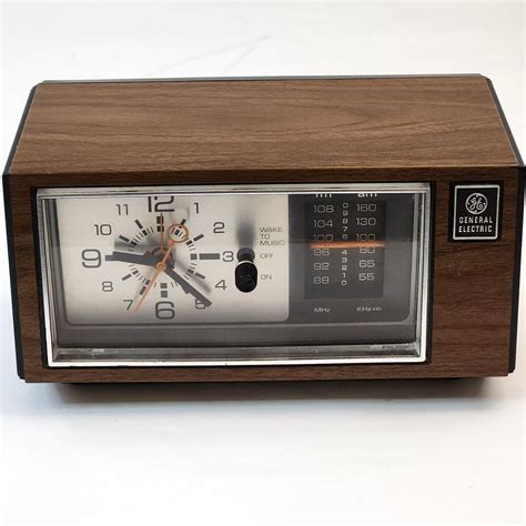 Vintage Ge Alarm Clock Radio Amfm 7 4550d Tested Works General Electric Wood Gr Ebay