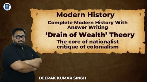 Complete Modern History With Answer Writing Drain Of Wealth Theory