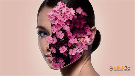 Floral Face Effect Photo Manipulation Tutorial Click D Youtube