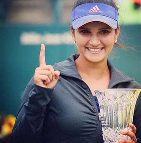 Sania Mirza Holding Trophy | Super WAGS - Hottest Wives and Girlfriends ...