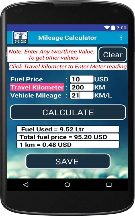 Mileage Calculatorappstore For Android