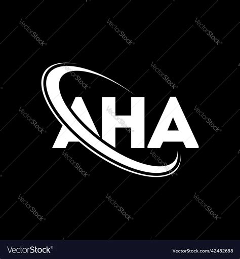 Aha logo letter design Royalty Free Vector Image