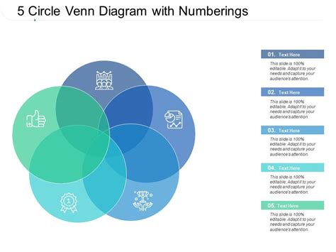 5 Circle Venn Diagram With Numberings | Presentation PowerPoint ...