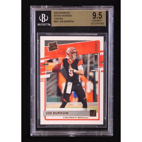 Joe Burrow Donruss Rated Rookies Canvas Rc Bgs