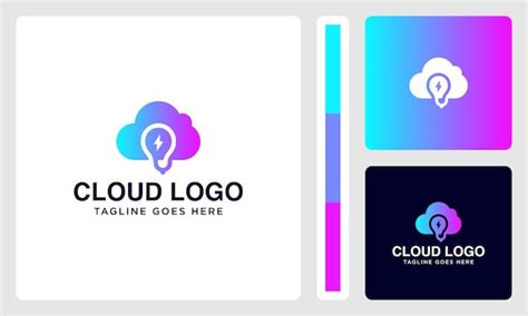 Logotipo De Nubes Y Luces Vector Premium