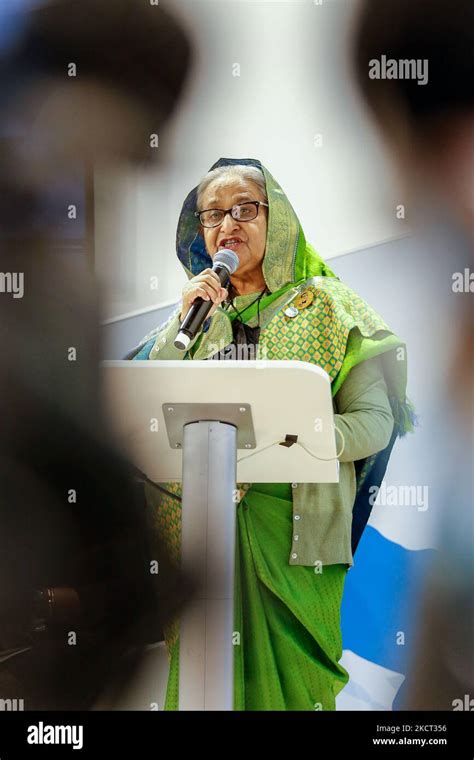 La Primera Ministra De Bangladesh Sheikh Hasina Habla En Una Sesión